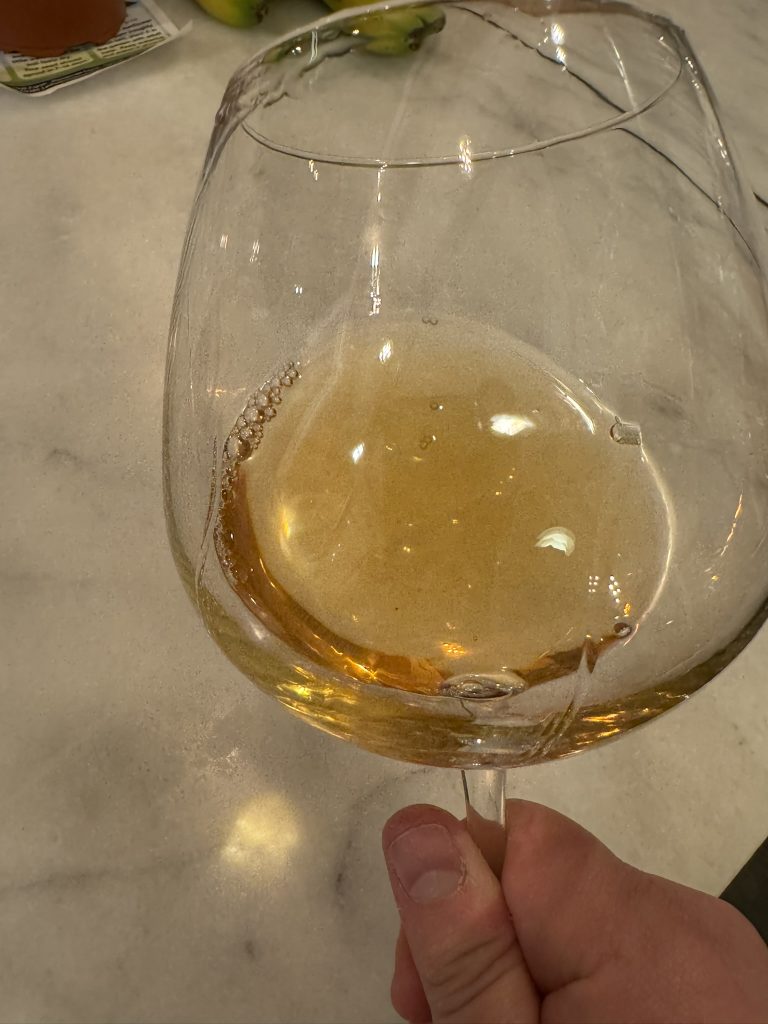 Crete orange wine made from Assyrtiko and Vidiano.