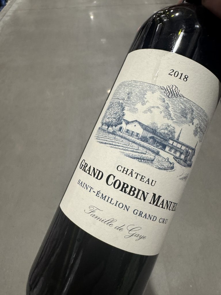 Château Corbin Manuel Saint-Émilion Grand Cru 2018.